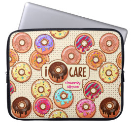 Funda Para Portátil Cuidados de anillos Graciosos Donut Dulces Tratami