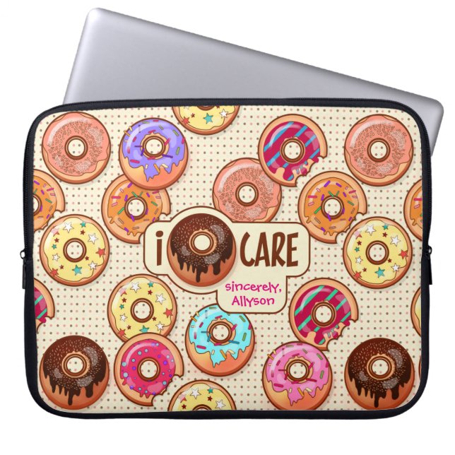 Funda Para Portátil Cuidados de anillos Graciosos Donut Dulces Tratami (Frente)