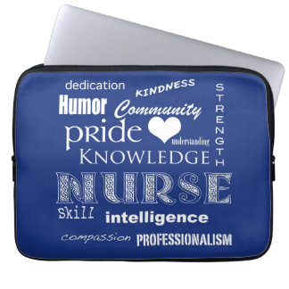 Funda Para Portátil Cuide las Orgullo-Cualidades/oscuridad - azul - 13