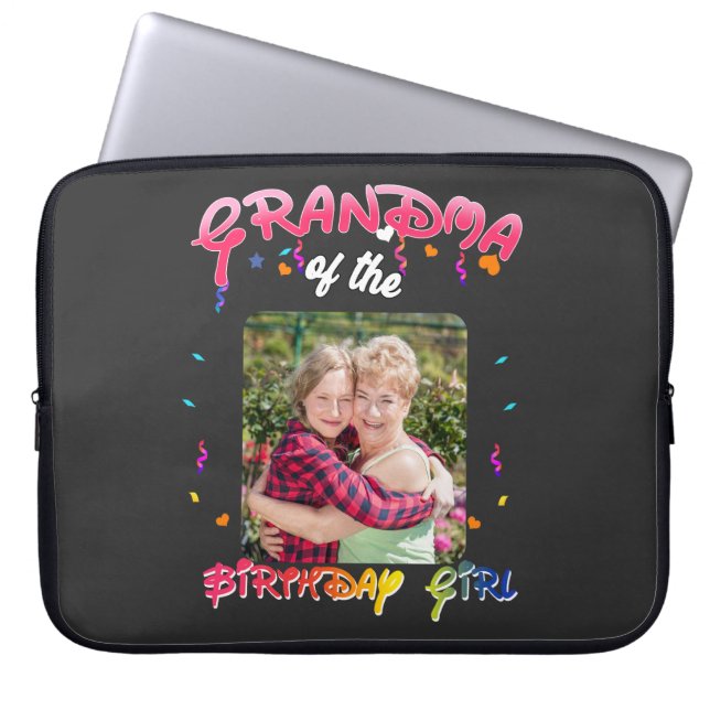 Funda Para Portátil Cumpleaños personalizado de la abuela del Chica de (Frente)