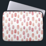 Funda Para Portátil Curso de pincel rosa color agua. Patrón simple y l<br><div class="desc">Watercolor lindo trazo de pincel rosa lindo patrón de trazo para portátil.</div>