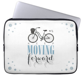 Funda Para Portátil Curte Motivational Keep Moving Avance con la bicic