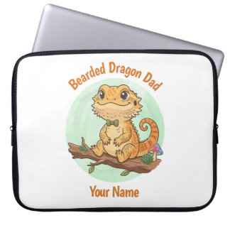 Funda Para Portátil Custom Bearded Dragon Dad Laptop Sleeve