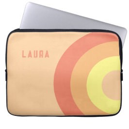 Funda Para Portátil Custom name Rainbow Target – pink, Peach 