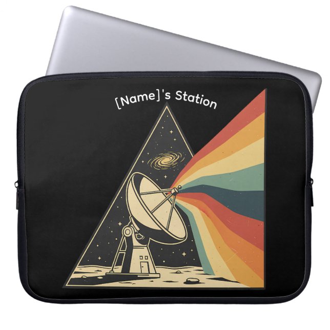 Funda Para Portátil Custom [Name] Space Station Laptop Sleeve (Frente)