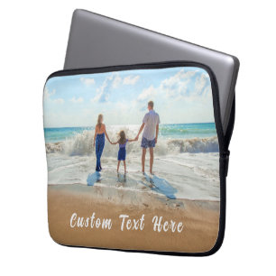 Funda Para Portátil Custom Photo Text Laptop Sleeve Your Family Photos