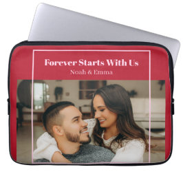 Funda Para Portátil Custom Photo & Text Romantic Gift - Personalized 