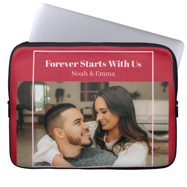 Funda Para Portátil Custom Photo & Text Romantic Gift - Personalized  (Frente)