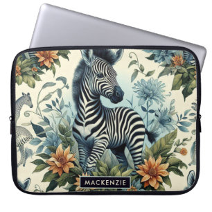 Funda Para Portátil Cuta Vintage Baby Zebra Watercolor