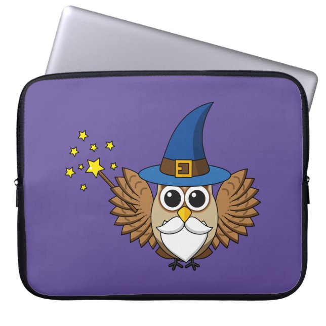 Funda Para Portátil Cute a Merlin el Personalizado Lechuza Mago (Frente)