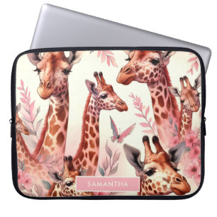 Funda Para Portátil Cute acuarela Giraffe