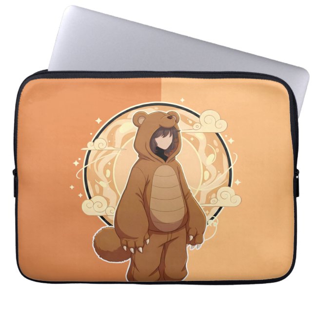 Funda Para Portátil Cute Anime Boy in Bear (Frente)