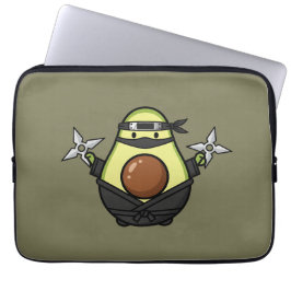 Funda Para Portátil Cute Avocado Ninja Shuriken Warrior Illustration