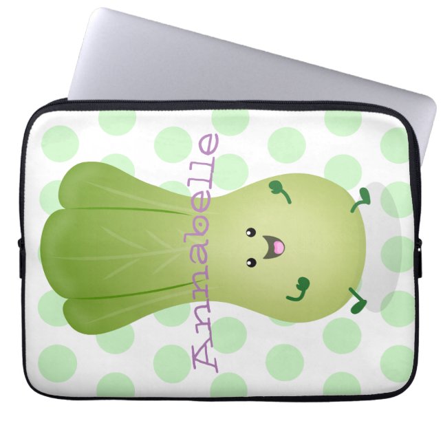 Funda Para Portátil Cute baby bok choy cartoon illustration (Frente)