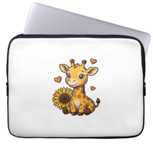 Funda Para Portátil Cute Baby Giraffe Sunflower Vintage Engraving Tee_