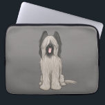 Funda Para Portátil Cute Briard Cartoon Dog<br><div class="desc">Dibujo de Briard Cute</div>