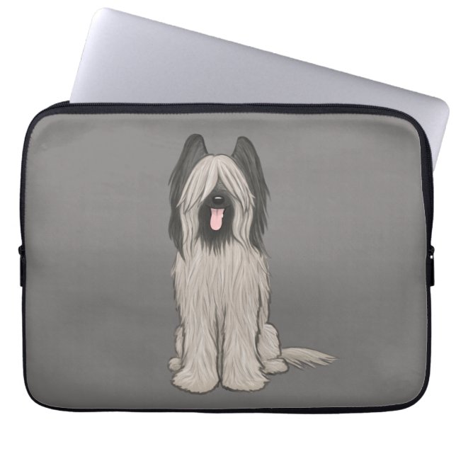 Funda Para Portátil Cute Briard Cartoon Dog (Frente)