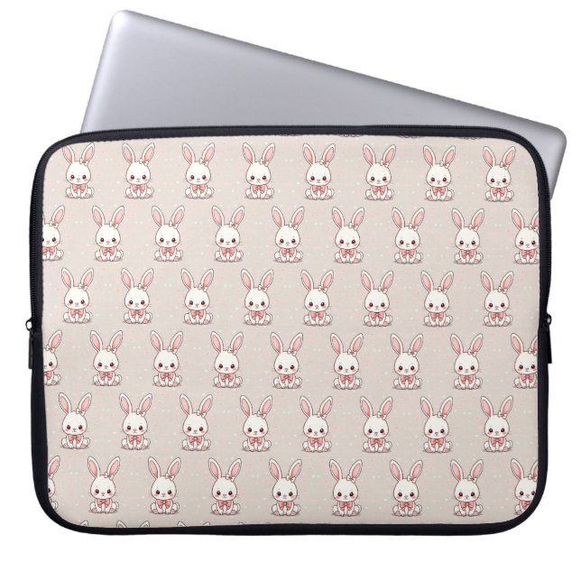 Funda Para Portátil Cute bunny laptop case (Frente)