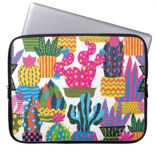 Funda Para Portátil Cute Cactus: Diversión colorida sin mar
