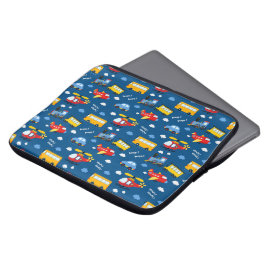 Funda Para Portátil Cute Cartoon Vehicles Pattern 