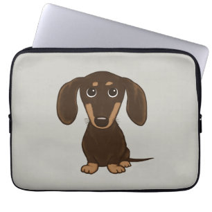 Funda Para Portátil Cute Chocolate Dachshund   Perro Personalizado Wie