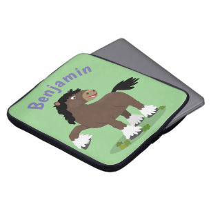 Funda Para Portátil Cute Clydesdale personalizado de caballo ilustraci