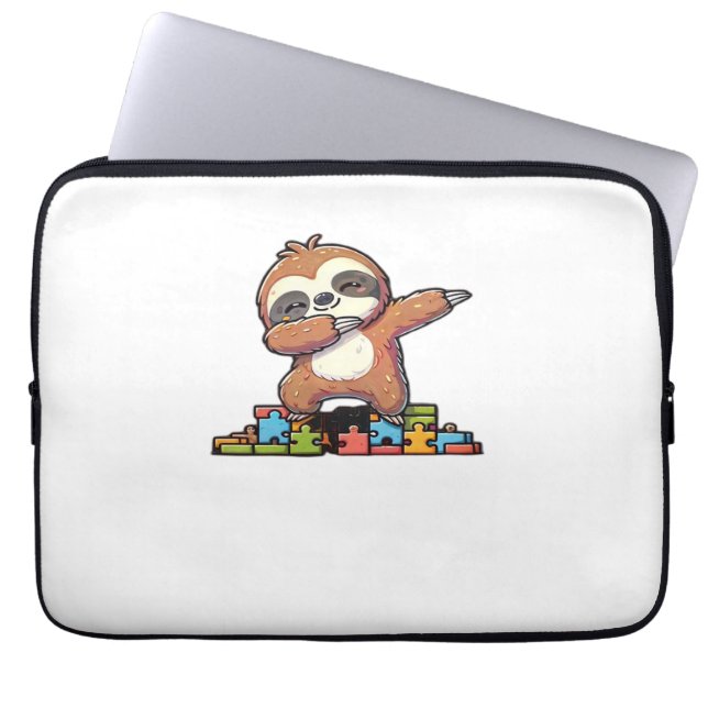 Funda Para Portátil Cute Dabbing Slots Autism Awareness Niños autistas (Frente)