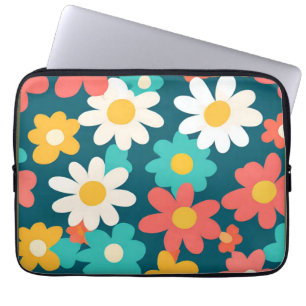 Funda Para Portátil Cute Daisy Flower Escuela de patrón botánico