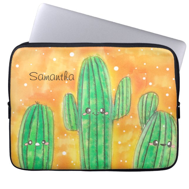 Funda Para Portátil Cute Desert Cactus (Frente)