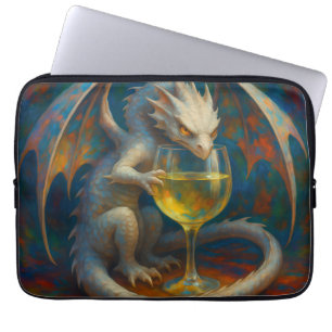 Funda Para Portátil Cute Dragón de Marfil y Arte Fantástico de Vino Bl