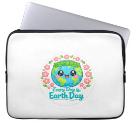 Funda Para Portátil Cute Earth Day Electronics Bag