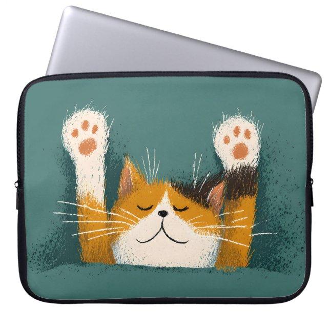 Funda Para Portátil Cute Funny Cat Nap (Frente)