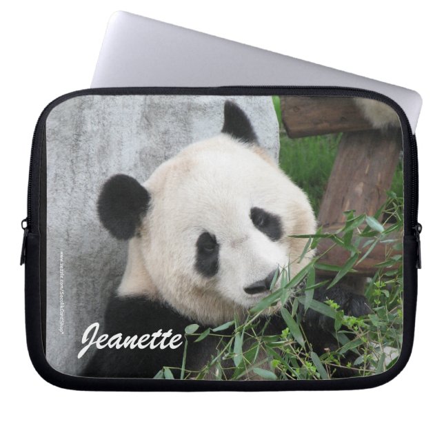 Funda Para Portátil Cute Giant Panda Photo, Name, Computer (Frente)