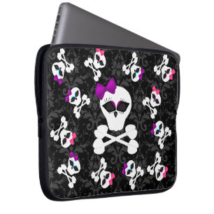 Funda Para Portátil Cute Goodies Girly Girl Skull Portátil Sleeve