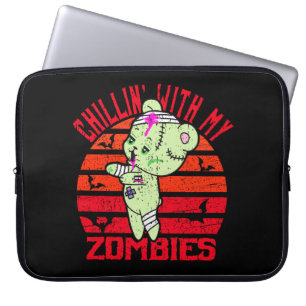 Funda Para Portátil Cute Halloween Chillin' with My Zombies Teddy Bear