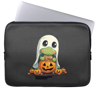 Funda Para Portátil Cute Halloween Turtle Ghost with Candy (5)