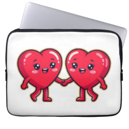 Funda Para Portátil Cute Heart Characters Holding Hands