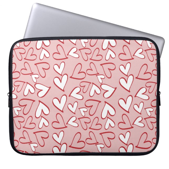 Funda Para Portátil Cute Heart Pattern Laptop Sleeve (Frente)