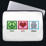 Funda Para Portátil Cute Hippo<br><div class="desc">Peace Love Hippos</div>