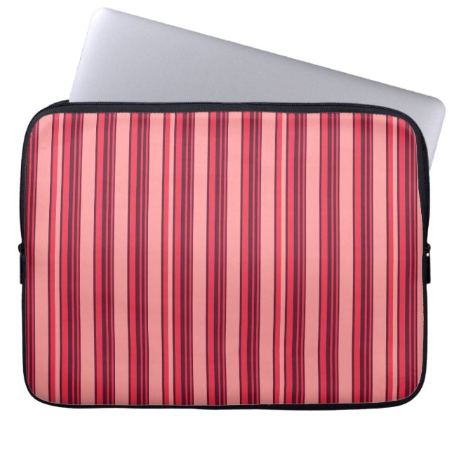 Funda Para Portátil Cute hot pink stripes (Frente)