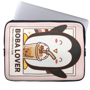 Funda Para Portátil Cute Kawaii Penguin Boba Lover