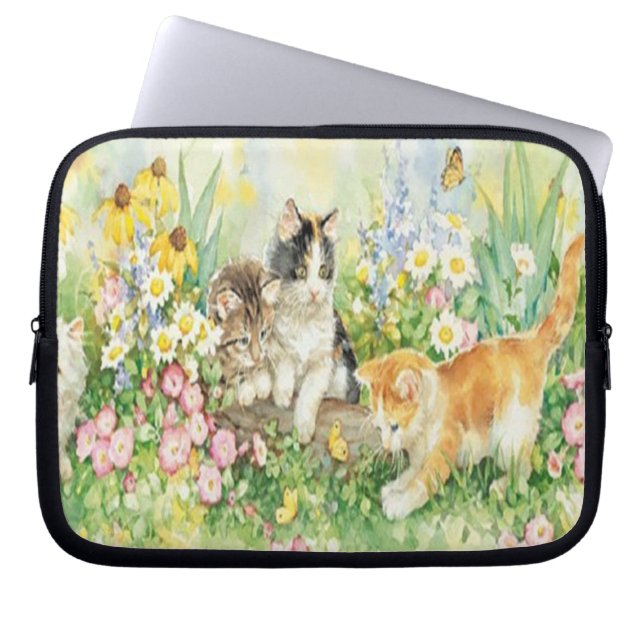 Funda Para Portátil Cute Kittens Laptop Sleeve (Frente)