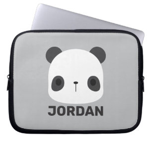 Funda Para Portátil Cute Little Panda Bear with Personalized Name