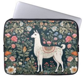 Funda Para Portátil Cute Llama Elegante Floral