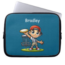 Cute niño pequeño jugando disco Golf Personalizado