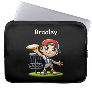 Funda Para Portátil Cute niño pequeño jugando disco Golf Personalizado