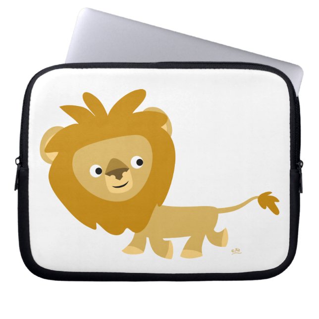 Funda Para Portátil Cute Personalizado caminando Lion Laptop Sleeve (Frente)