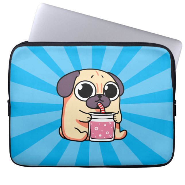 Funda Para Portátil Cute Pug (Frente)