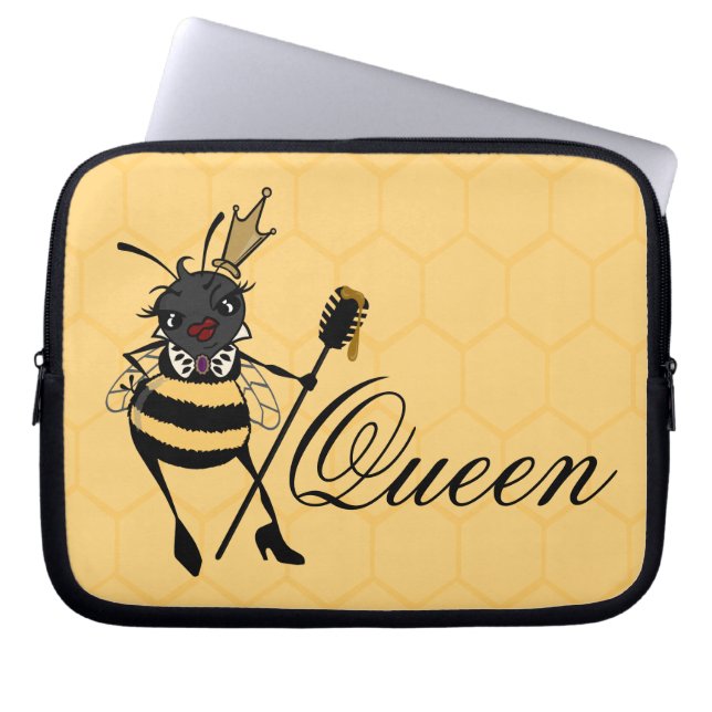 FUNDA PARA PORTÁTIL CUTE QUEEN BEE LAPTOP SLEEVE (Frente)