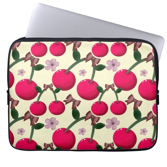 Funda Para Portátil Cute red cherry pattern  (Frente)